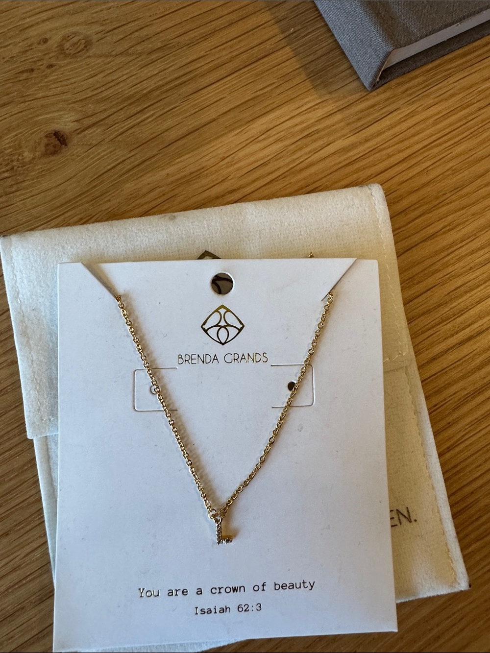 Gold Initial L Necklace